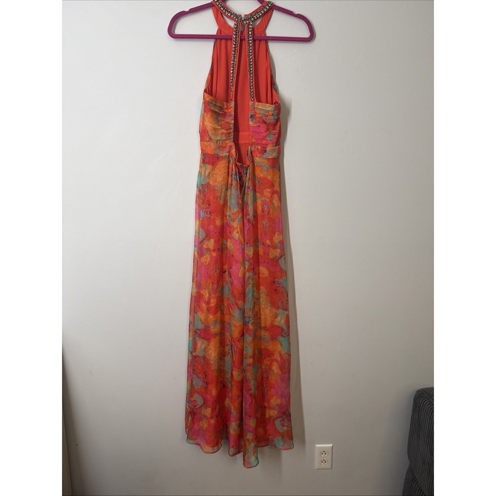 Laundry Shelli Segal Embellished Floral Gown Multicolor‎ Glam Evening Size 10 - Picture 8 of 8